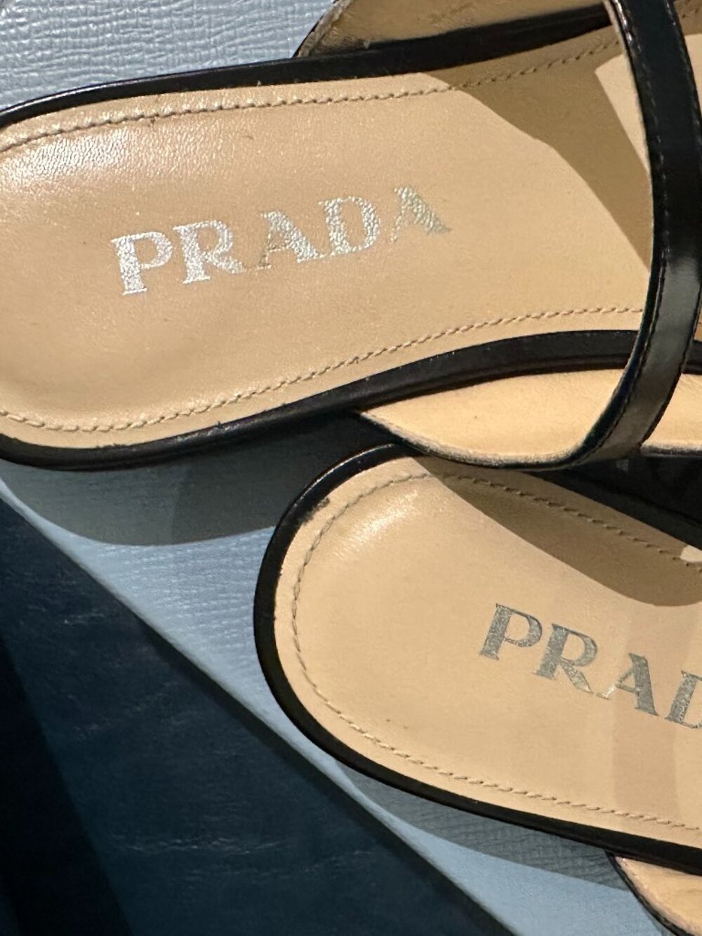 Prada Leather Mary Jane Flat Mules - Picture 6 of 9